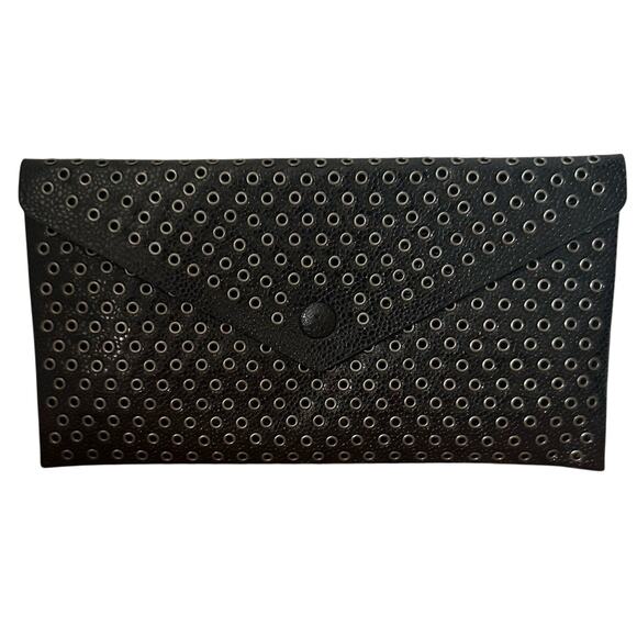 Alaïa Studded Leather Envelope Clutch Pochette Hand Bag - Picture 1 of 9